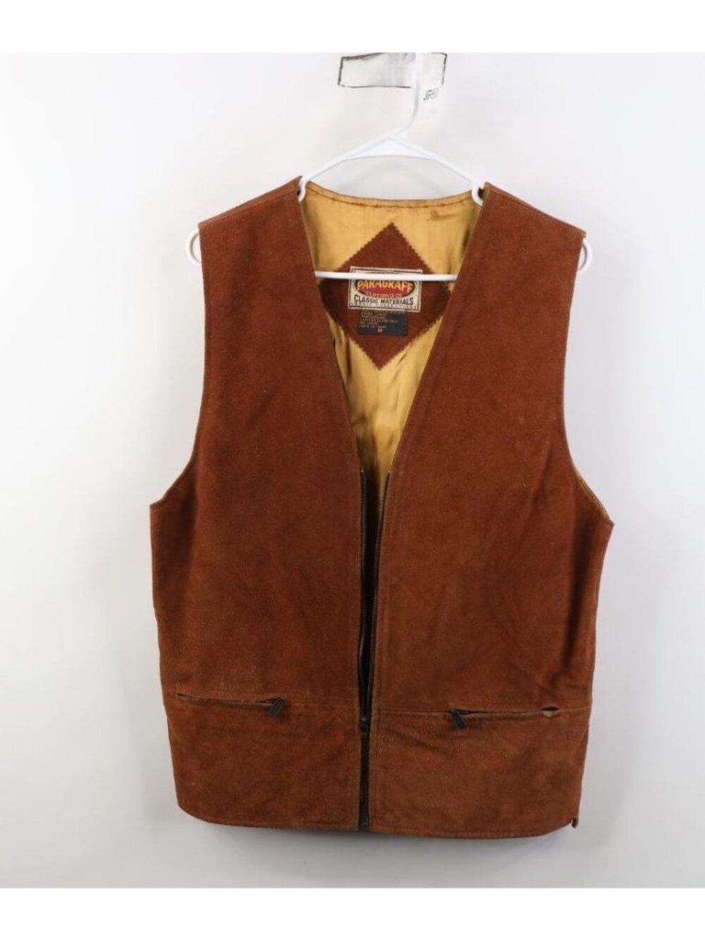 AS IS Vintage 90s Streetwear Mens Size Medium Suede Leather Vest Jacket Brown